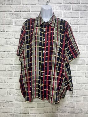Notations Shell Buttons Grid Blouse